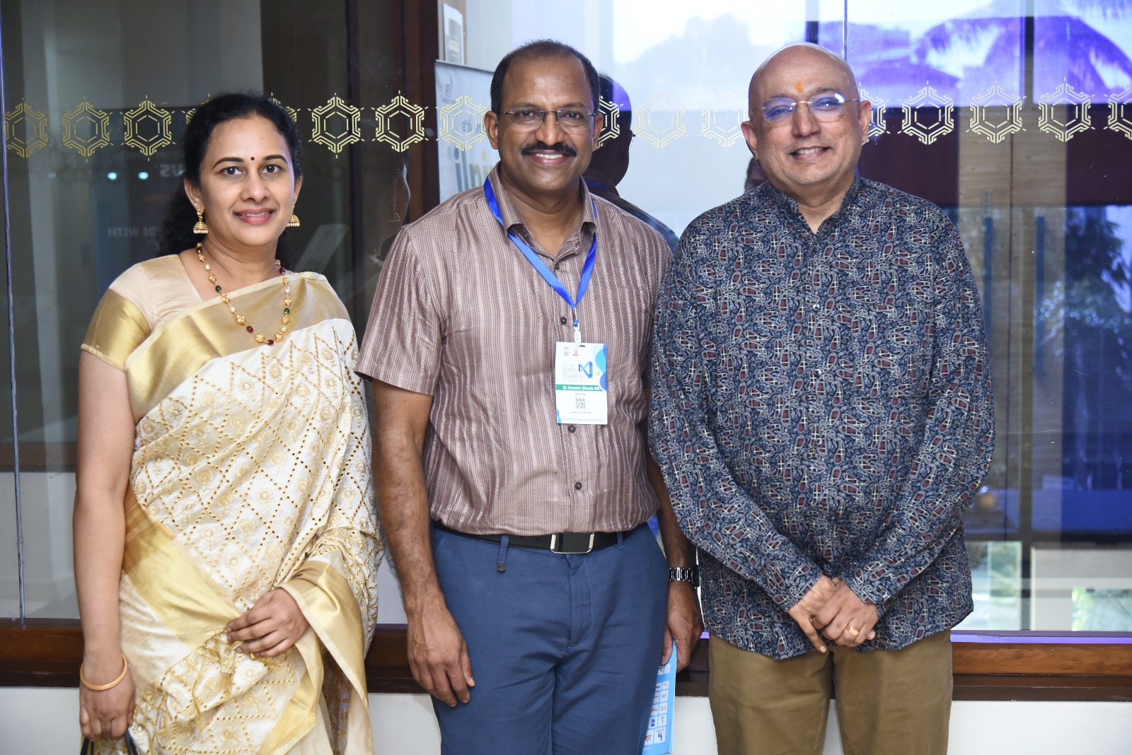 With fellow conference delegates and faculty